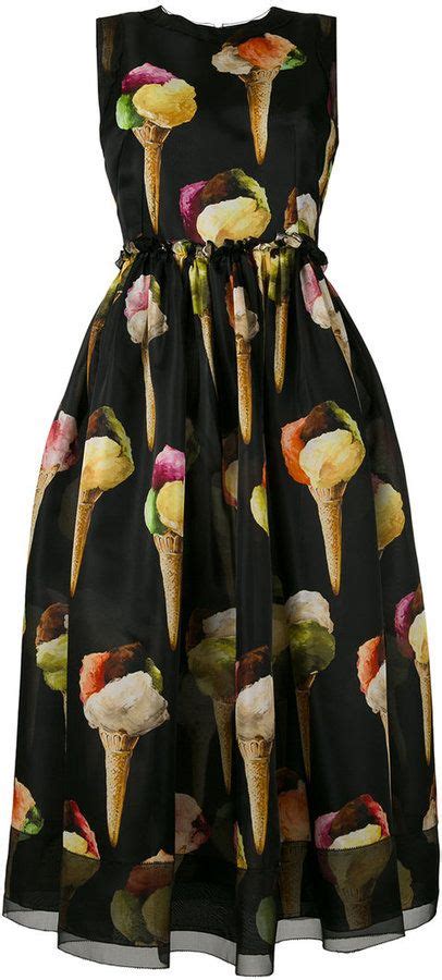 dolce gabbana black ice cream dress